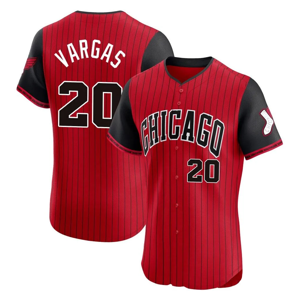 C.White Sox #20 Miguel Vargas Player Red City Connect Limited Elite Home Edoa Stitched Jerseys