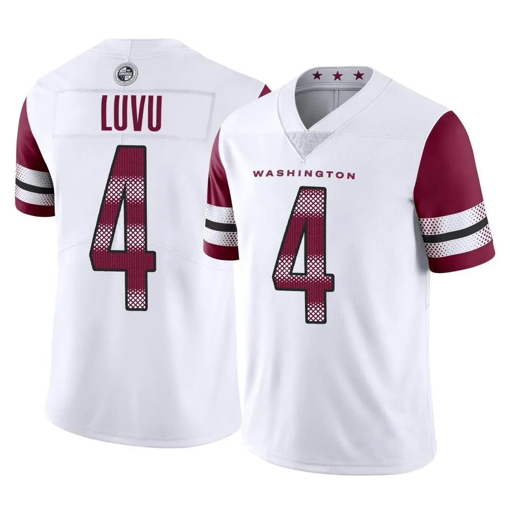 W.Commanders #4 Frankie Luvu Player White Limited Vapor Home Game Edoa Stitched Jerseys