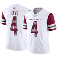 W.Commanders #4 Frankie Luvu Player White Limited Vapor Home Game Edoa Stitched Jerseys