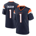 D.Broncos #1 Evan Engram Player Navy Home Game Edoa Stitched Jerseys
