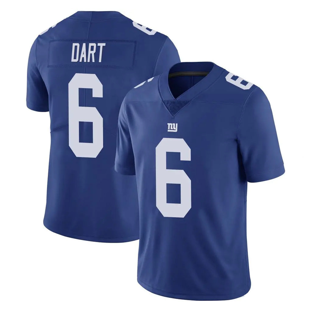 NY.Giants #6 Jaxson Dart Player Royal Limited Vapor Untouchable Home Game Edoa Stitched Jerseys