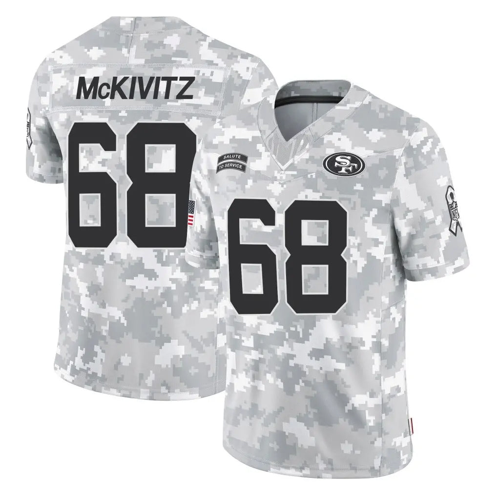 SF.49ers #68 Colton McKivitz Player Arctic Camo Limited Salute To Service Home Game Edoa Stitched Jerseys