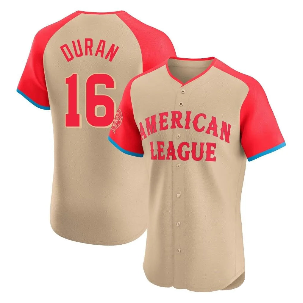 B.Red Sox #16 Jarren Duran Player Cream All-Star Short-Sleeved Limited Elite Home Game Edoa Stitched Jerseys