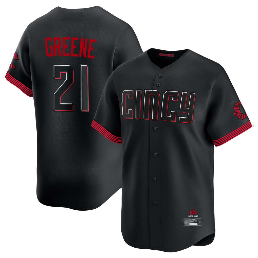 C.Reds #21 Hunter Greene Player Black City Connect Home Limited Edoa Stitched Jerseys