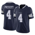 D.Cowboys #4 Dak Prescott Player Navy Limited Vapor F.U.S.E. Home Game Edoa Stitched Jerseys