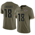 A.Falcons #18 Kirk Cousins Player Olive Salute To Service Limited Edoa Stitched Jerseys