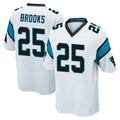 C.Panthers #25 Jonathon Brooks Player White Game Edoa Stitched Jerseys