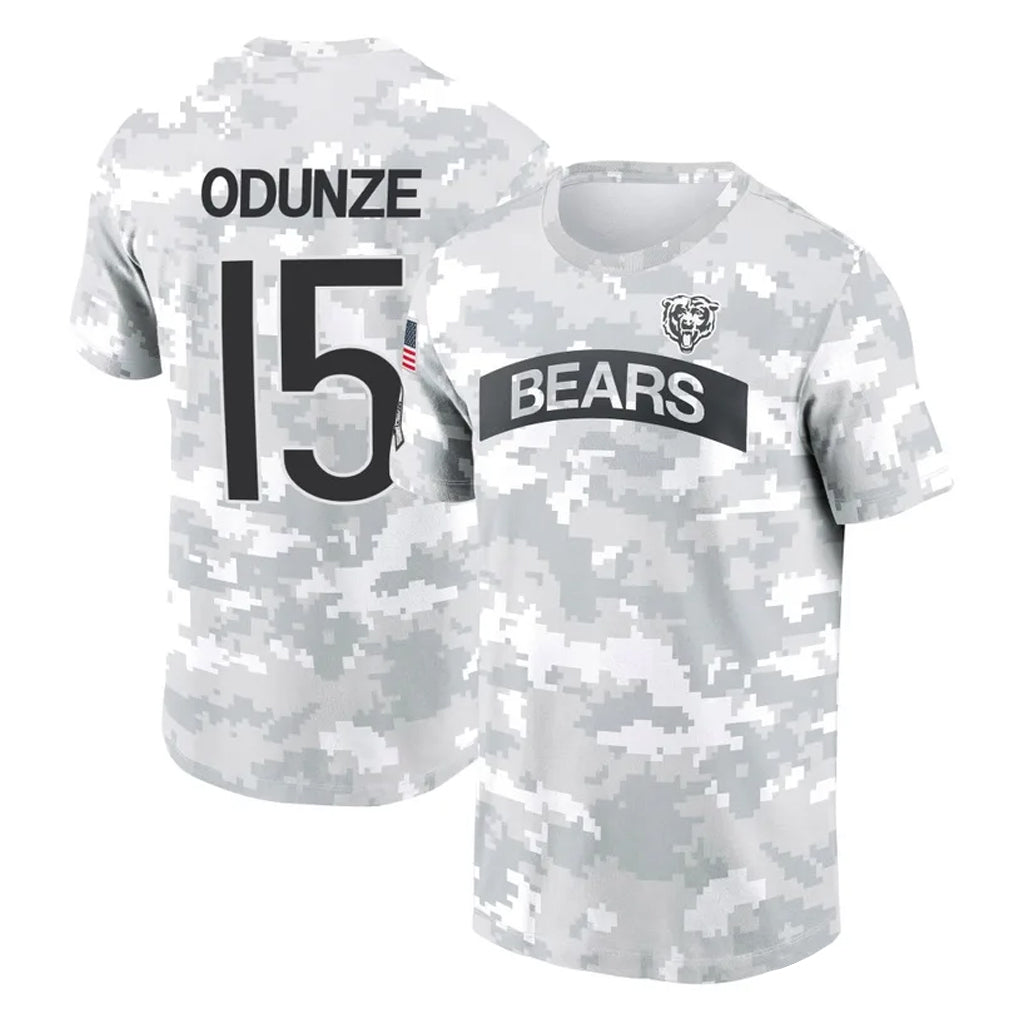 C.Bears #15 Rome Odunze Player Arctic Camo Salute to Service Performance T-Shirt Limited Edoa Stitched Jerseys