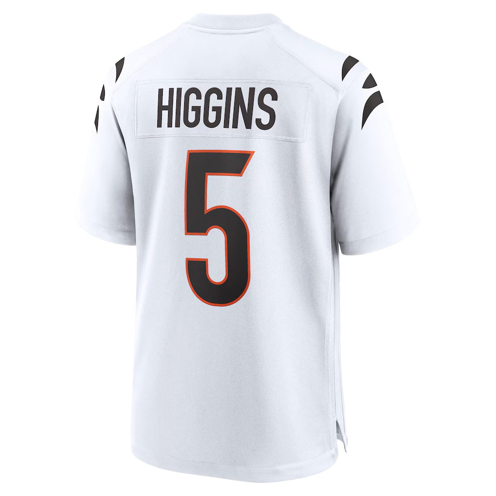 C.Bengals #5 Tee Higgins Player White Home Game Edoa Stitched Jerseys