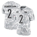 W.Commanders #2 Amik Robertson Player Arctic Camo Limited Salute To Service Home Game Edoa Stitched Jerseys