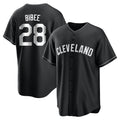C.Guardians #28 Tanner Bibee Player Black Home Game Edoa Stitched Jerseys