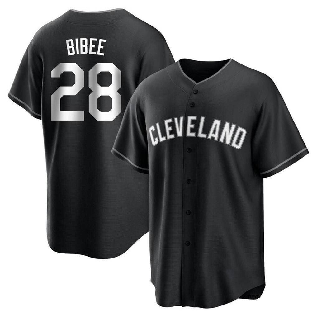 C.Guardians #28 Tanner Bibee Player Black Home Game Edoa Stitched Jerseys