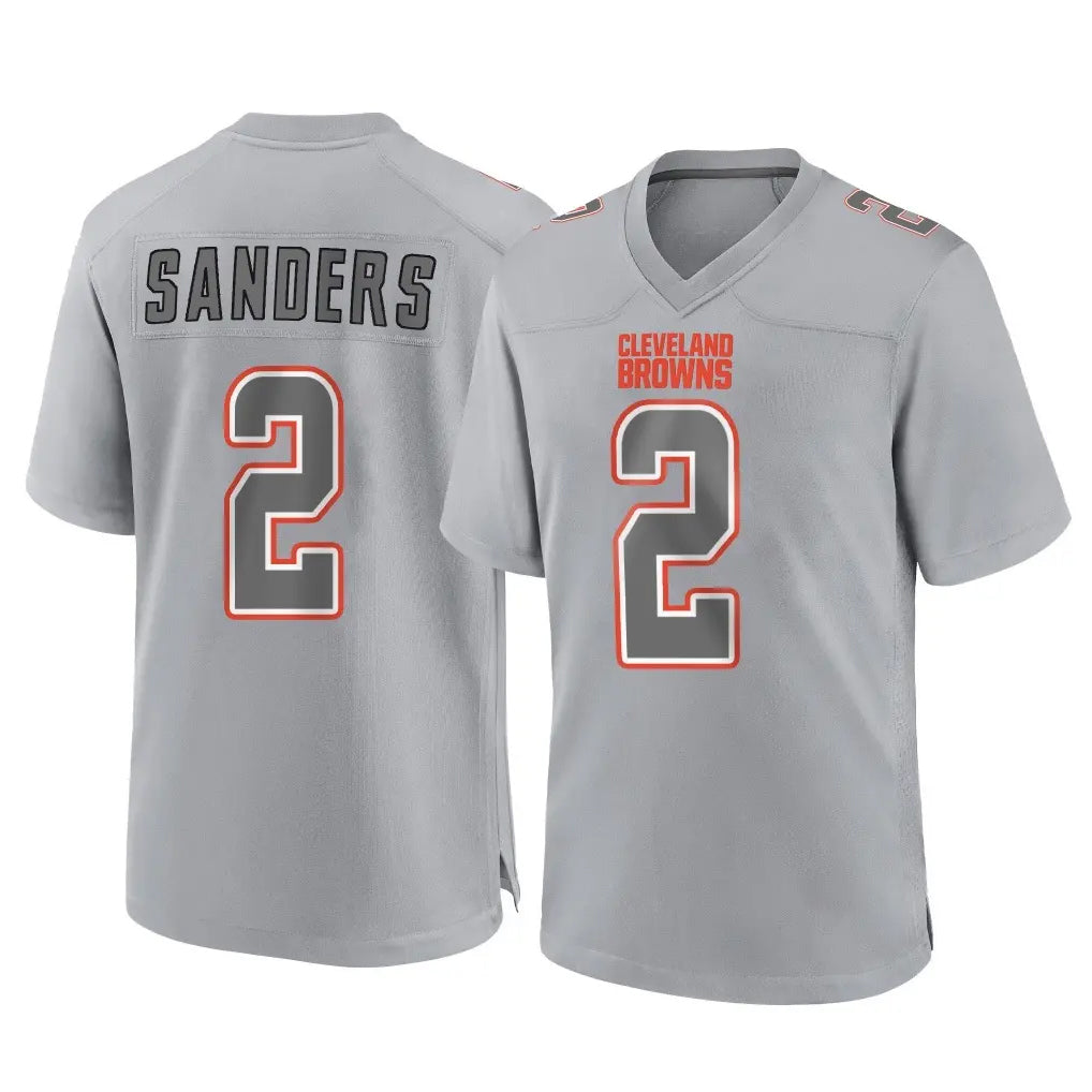 C.Browns #2 Shedeur Sanders Player Gray Atmosphere Fashion Game Edoa Stitched Jerseys