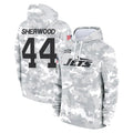 NY.Jets #44 Jamien Sherwood Player Arctic Camo Salute to Service Pullover Hoodies Limited Game Edoa Stitched Jerseys