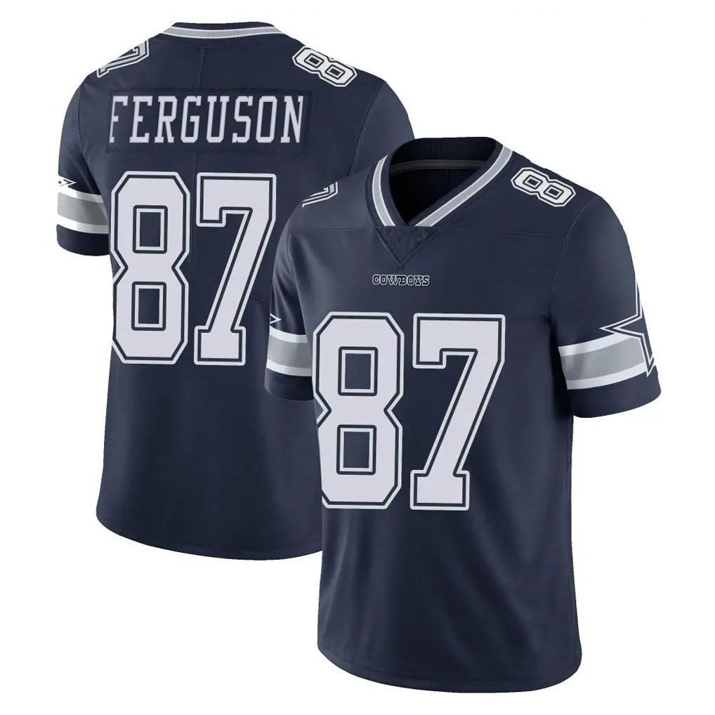 D.Cowboys #87 Jake Ferguson Player Navy Vapor Untouchable Limited Home Game Edoa Stitched Jerseys