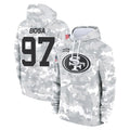 SF.49ers #97 Nick Bosa Player Arctic Camo Limited Salute to Service Pullover Hoodies Game Edoa Stitched Jerseys