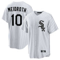 C.White Sox #10 Chase Meidroth Player White Stripe Home Game Edoa Stitched Jerseys
