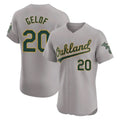 Athletics #20 Zack Gelof Player Gray Road Limited Elite Home Game Edoa Stitched Jerseys