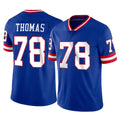 NY.Giants #78 Andrew Thomas Player Royal Classic Vapor Home Game Edoa Stitched Jerseys