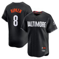B.Orioles #8 Cal Ripken Player Black City Connect Limited Home Game Edoa Stitched Jerseys