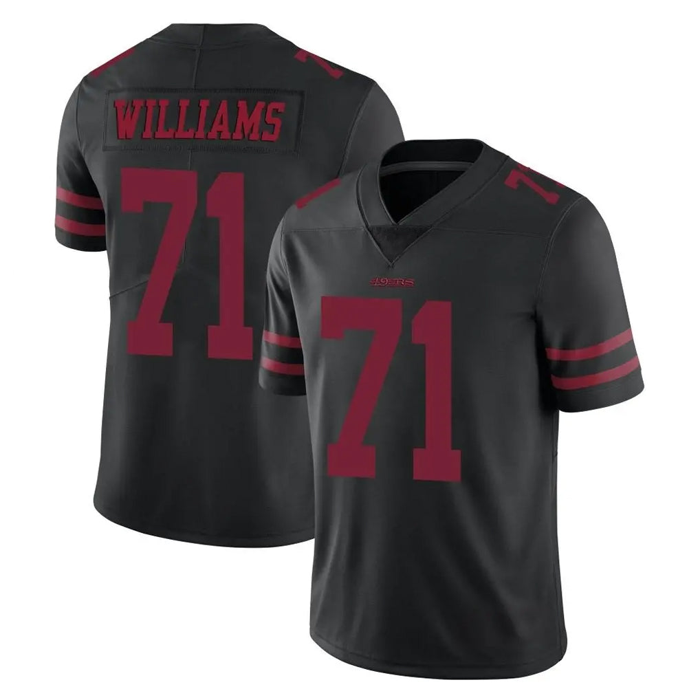 SF.49ers #71 Trent Williams Player Black Alternate Limited Vapor Untouchable Home Game Edoa Stitched Jerseys