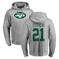 NY.Jets #21 Brandon Stephens Player Gray LOGO Pullover Hoodies Limited Game Edoa Stitched Jerseys