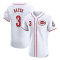 C.Reds #3 Ke'Bryan Hayes Player White Limited Elite Home Edoa Stitched Jerseys