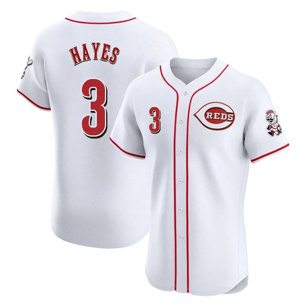 C.Reds #3 Ke'Bryan Hayes Player White Limited Elite Home Edoa Stitched Jerseys