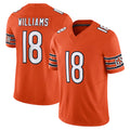 C.Bears #18 Caleb Williams Player Orange Vapor F.U.S.E. Limited Home Game Edoa Stitched Jerseys