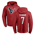 H.Texans #7 CJ Stroud Player Red Pro Line Pullover Hoodie Limited Game Edoa Stitched Jerseys