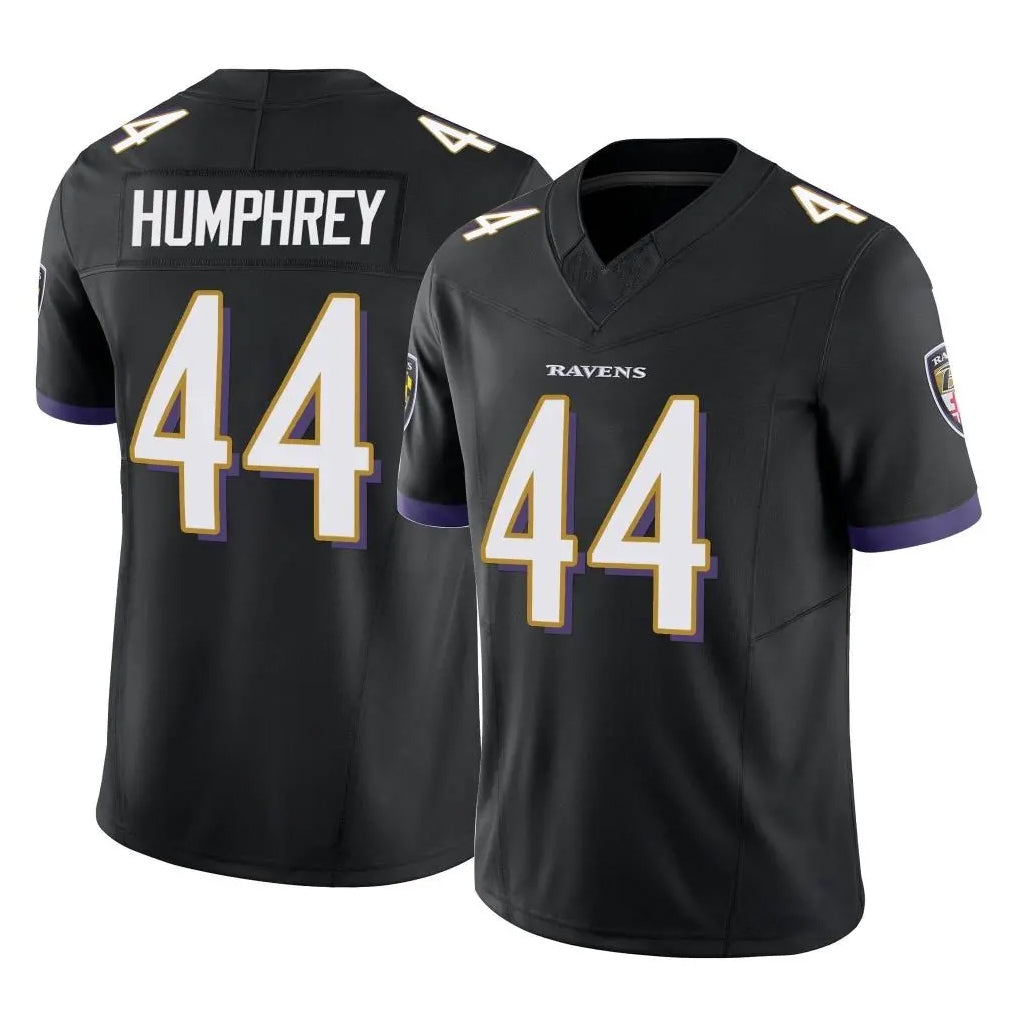 B.Ravens #44 Marlon Humphrey Player Black Vapor F.U.S.E. Limited Home Game Edoa Stitched Jerseys