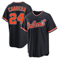 D.Tigers #24 Miguel Cabrera Player Navy Home Game Edoa Stitched Jerseys