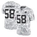 C.Panthers #58 Bobby Okereke Player Arctic Camo Salute to Service Limited Game Edoa Stitched Jerseys