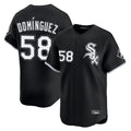 C.White Sox #58 Seranthony Dom¨ªnguez Player Black Limited Home Edoa Stitched Jerseys
