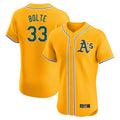 Athletics #33 Henry Bolte Player Gold Limited Elite Home Game Edoa Stitched Jerseys