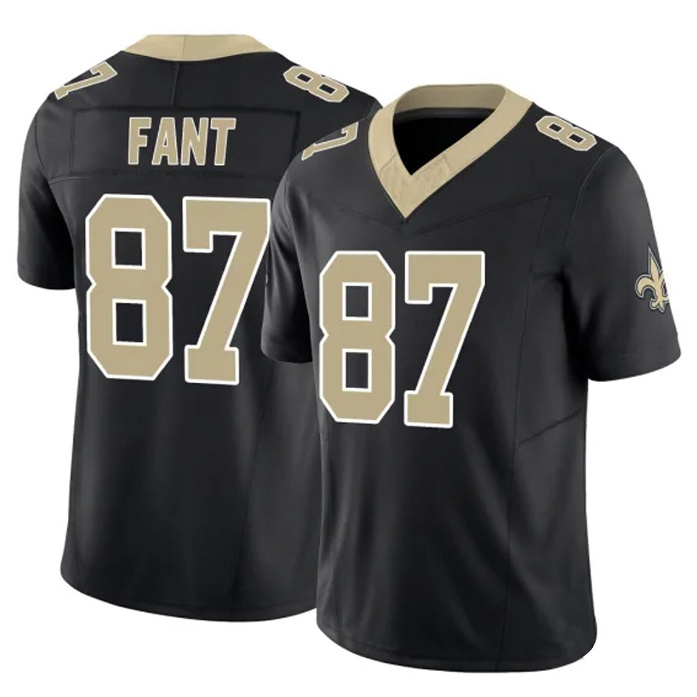 NO.Saints #87 Noah Fant Player Black Limited Vapor F.U.S.E. Home Game Edoa Stitched Jerseys