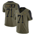 NO.Saints #71 Kelvin Banks Jr. Player Olive Salute To Service Limited Game Edoa Stitched Jerseys