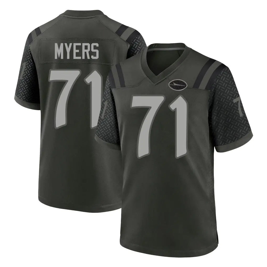 NY.Jets #71 Josh Myers Player Green 2025 Rivalries Collection Home Game Edoa Stitched Jerseys