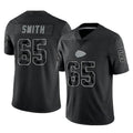 KC.Chiefs #65 Trey Smith Player Black Limited Reflective Game Edoa Stitched Jerseys