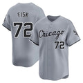 C.White Sox #72 Carlton Fisk Player Gray Road Limited Home Edoa Stitched Jerseys