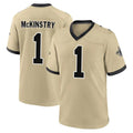 NO.Saints #1 Kool-Aid McKinstry Player Gold Home Game Edoa Stitched Jerseys