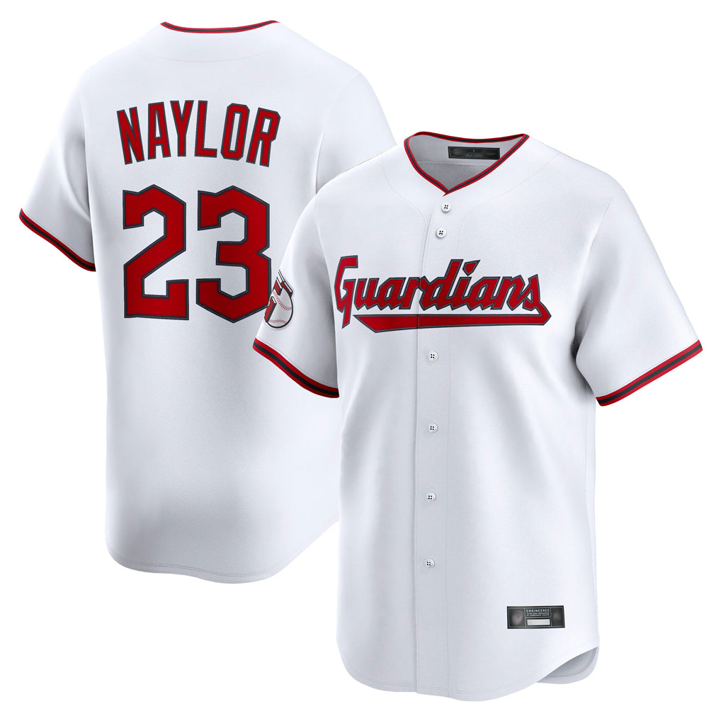 C.Guardians #23 Bo Naylor Player White Limited Home Game Edoa Stitched Jerseys