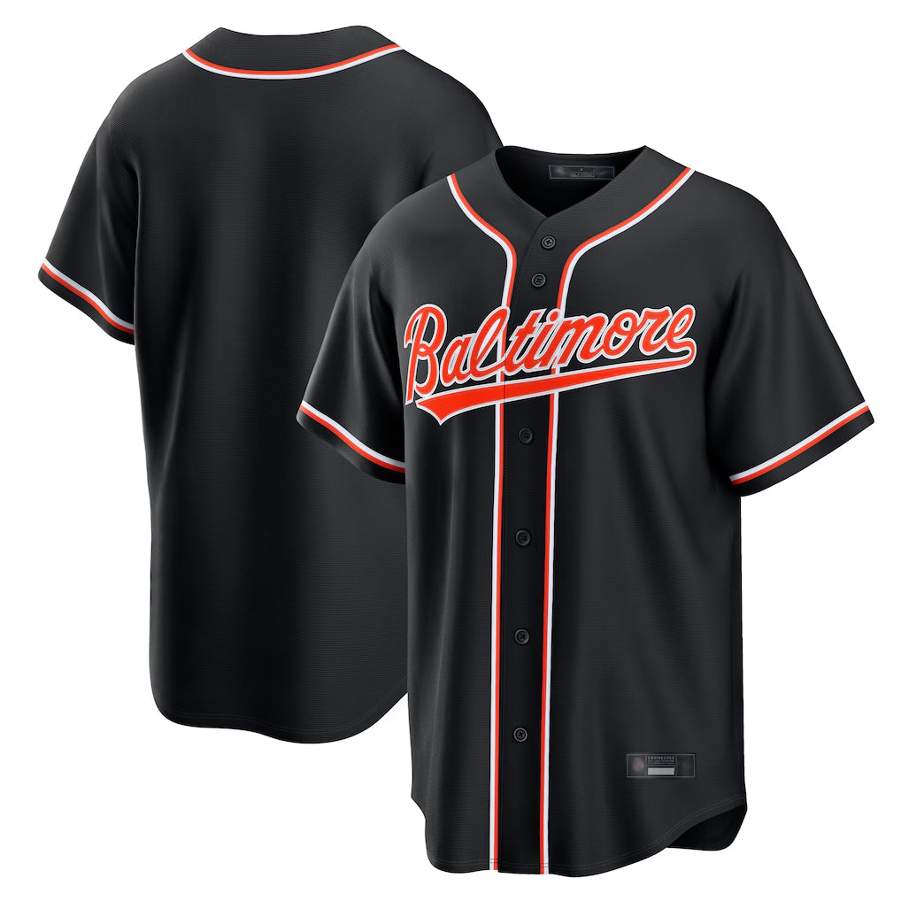 B.Orioles ## Orioles Blank Player Black Out Fashion Home Game Edoa Stitched Jerseys