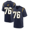 LA.Chargers #76 Joe Alt Player Navy Home Game Edoa Stitched Jerseys