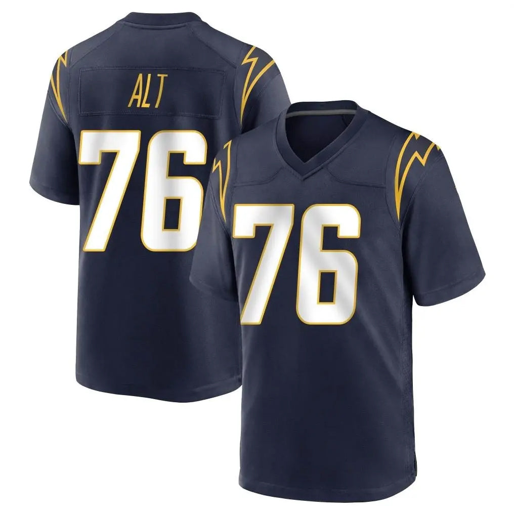 LA.Chargers #76 Joe Alt Player Navy Home Game Edoa Stitched Jerseys