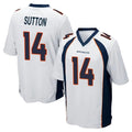 D.Broncos #14 Courtland Sutton Player White Game Edoa Stitched Jerseys