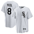 C.White Sox #8 Kyle Teel Player White Stripe Home Game Edoa Stitched Jerseys
