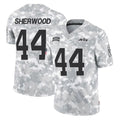 NY.Jets #44 Jamien Sherwood Player Arctic Camo Salute to Service Limited Game Edoa Stitched Jerseys