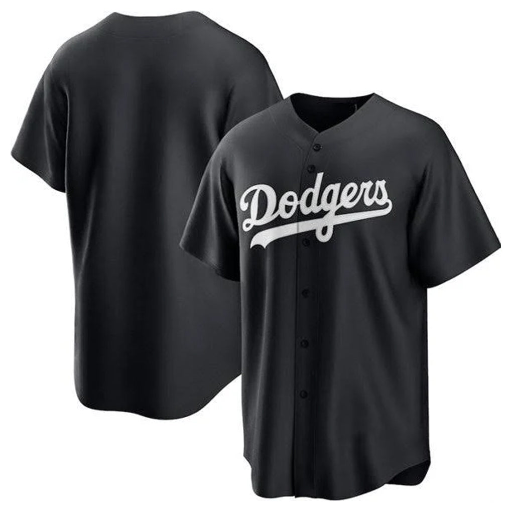 LA.Dodgers ## Dodgers Blank Player Black Pitch Fashion T-shirt Edoa Stitched Jerseys