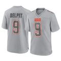 C.Browns #9 Grant Delpit Player Gray Atmosphere Fashion Game Edoa Stitched Jerseys